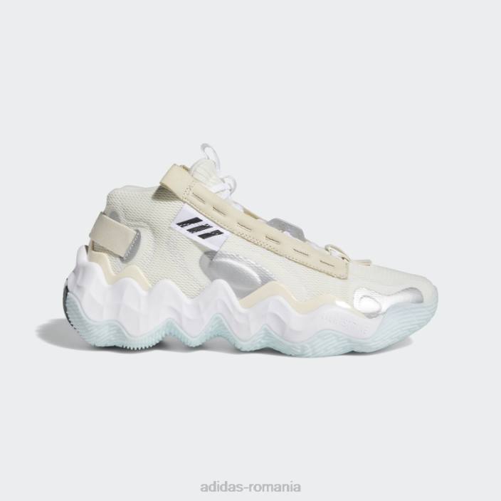 Adidas expoziție b candace parker mid pantofi de baschet alb adidas femei nuanță alb/argintiu/ecru 2JBN22212