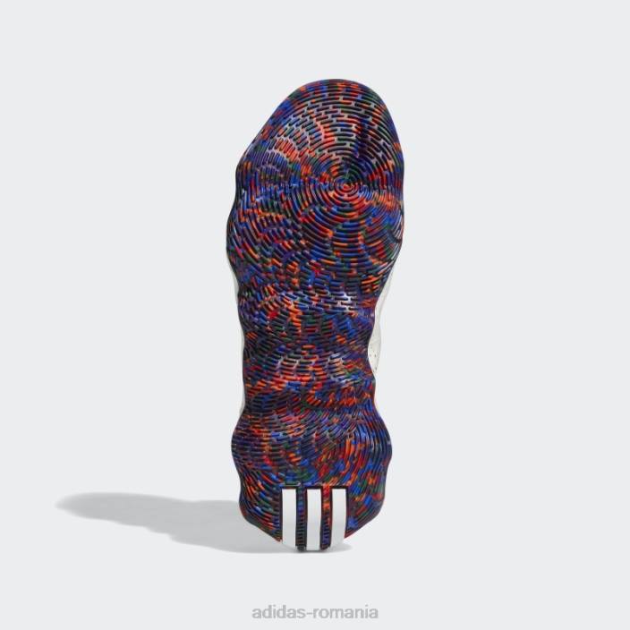 Adidas expoziție b pantofi de baschet mijlocii albi femei alb/auriu metalic 2JBN22261