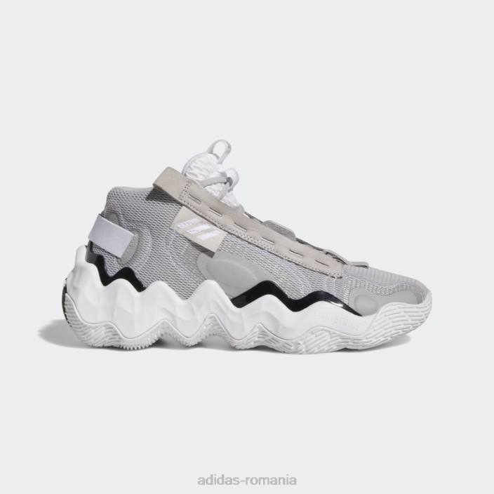 Adidas expoziție b pantofi de baschet mijlocii gri femei gri/negru/alb 2JBN22327