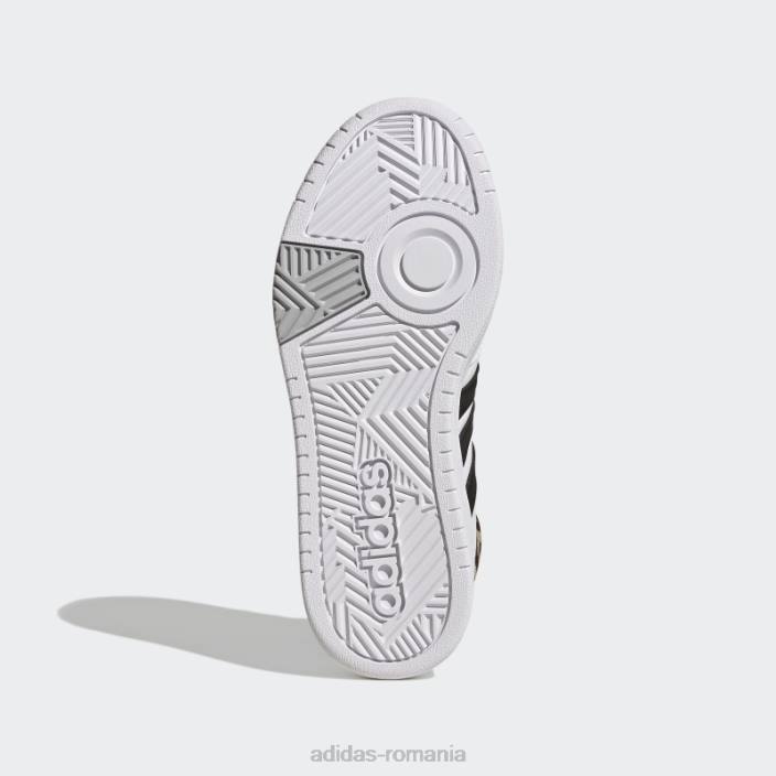 Adidas pantofi adidas clasici mid hoops 3.0 albi femei alb/negru/gri 2JBN22179