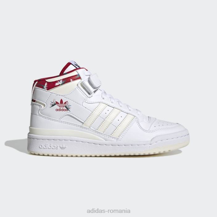 Adidas pantofi alb forum mid thebe magugu femei alb roșu 2JBN22180