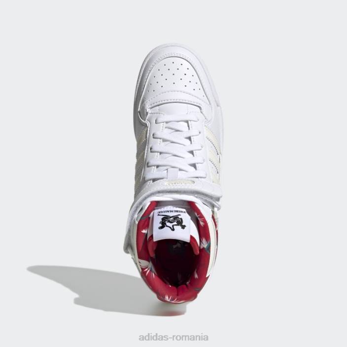 Adidas pantofi alb forum mid thebe magugu femei alb roșu 2JBN22180