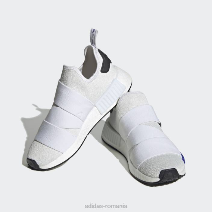 Adidas pantofi albi cu curea nmd-r1 adidas femei alb/albastru/negru 2JBN22113