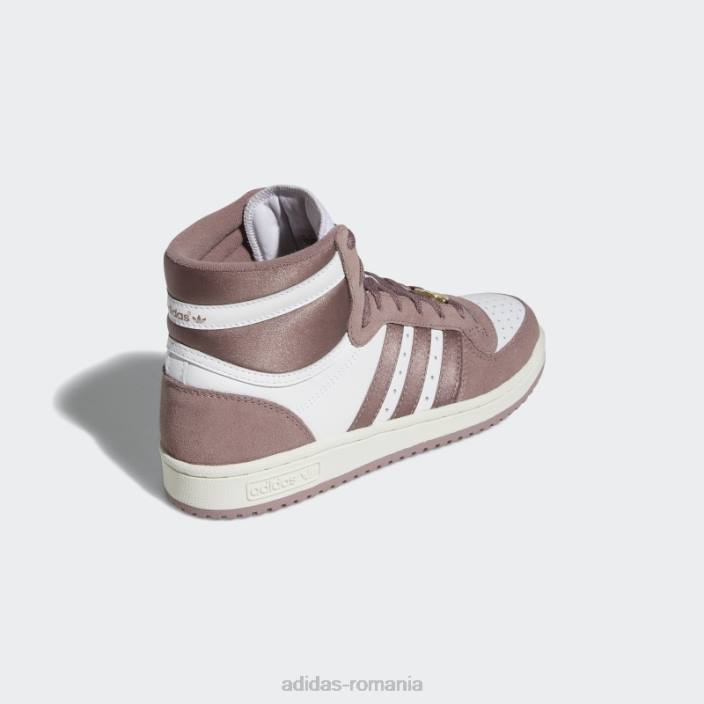 Adidas pantofi albi de top zece rb femei alb/violet 2JBN22329
