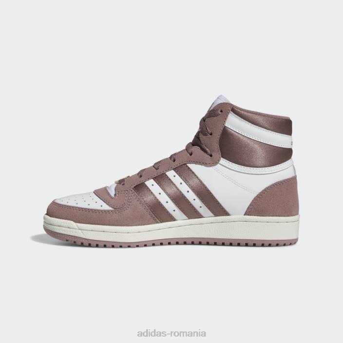 Adidas pantofi albi de top zece rb femei alb/violet 2JBN22329