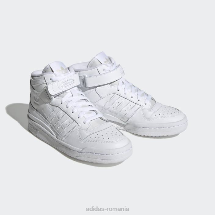 Adidas pantofi albi forum mid eleganti femei alb 2JBN22157