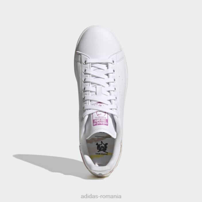 Adidas pantofi albi stan smith thebe magugu adidas femei alb/liliac/argintiu 2JBN22281