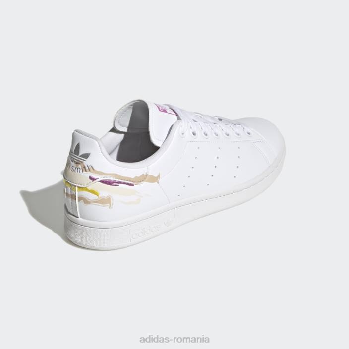 Adidas pantofi albi stan smith thebe magugu adidas femei alb/liliac/argintiu 2JBN22281
