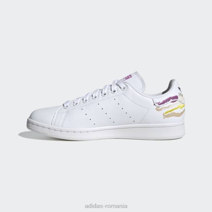 Adidas pantofi albi stan smith thebe magugu adidas femei alb/liliac/argintiu 2JBN22281