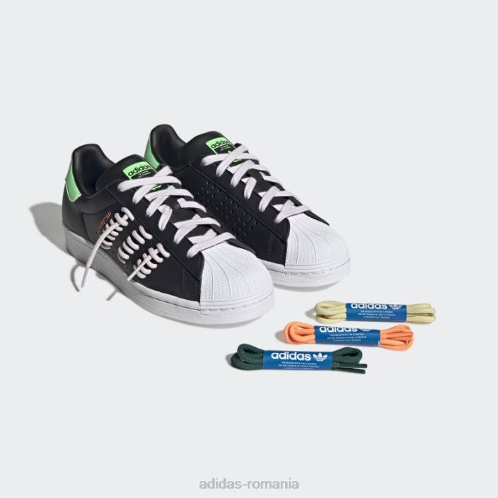 Adidas pantofi albi superstar moda femei negru/roz/alb 2JBN22068