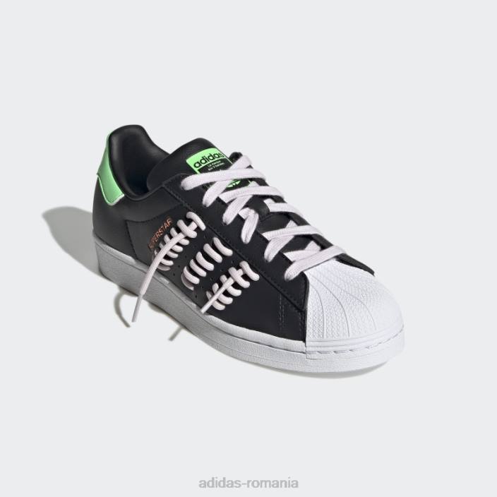 Adidas pantofi albi superstar moda femei negru/roz/alb 2JBN22068