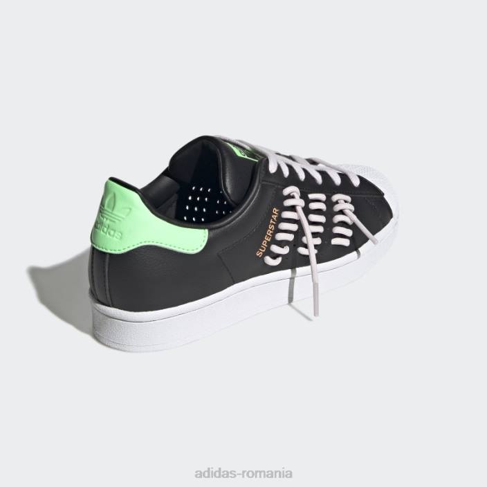 Adidas pantofi albi superstar moda femei negru/roz/alb 2JBN22068