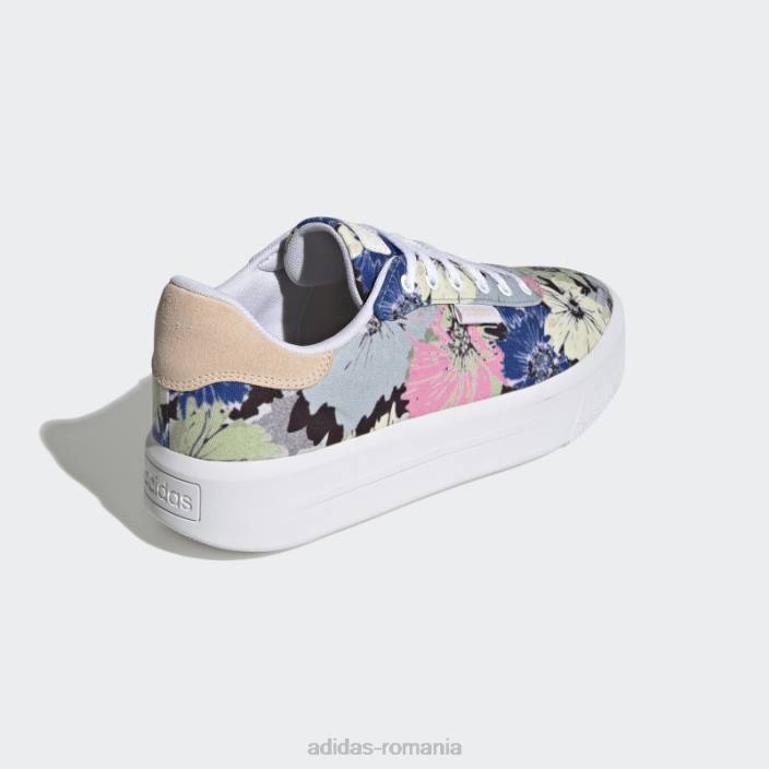 Adidas pantofi cln platformă curte albă adidas femei alb/portocaliu 2JBN22059