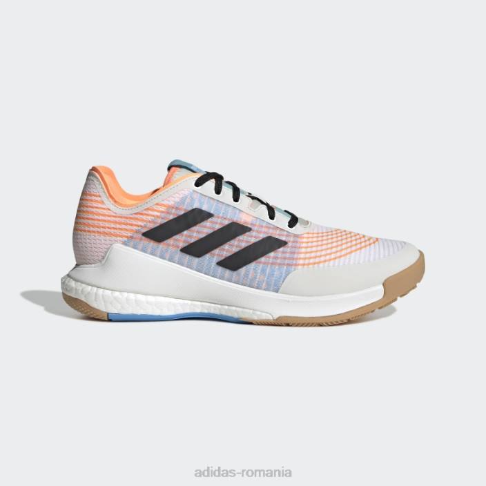 Adidas pantofi crazyflight albi femei alb/negru/portocaliu fascicul 2JBN22351