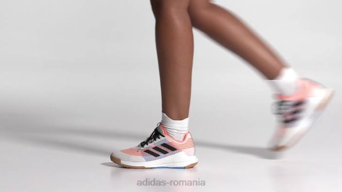 Adidas pantofi crazyflight albi femei alb/negru/portocaliu fascicul 2JBN22351