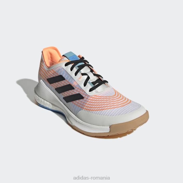 Adidas pantofi crazyflight albi femei alb/negru/portocaliu fascicul 2JBN22351