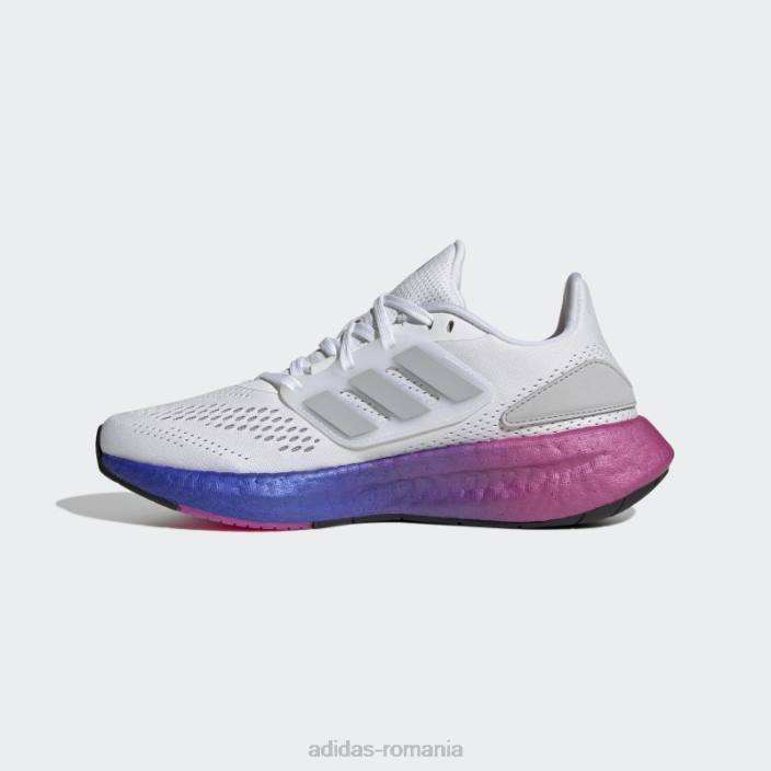 Adidas pantofi de alergare albi pureboost 22 femei alb/gri/fucsia 2JBN22138