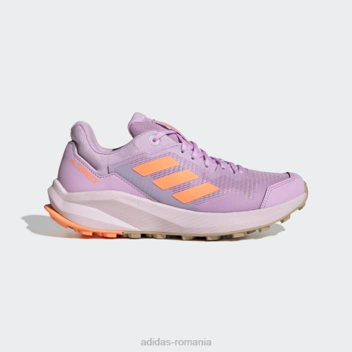 Adidas pantofi de alergare lila terrex trailrider femei liliac/portocaliu fascicul/albastru 2JBN22223