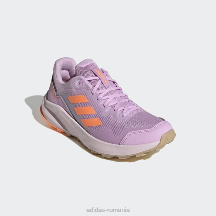 Adidas pantofi de alergare lila terrex trailrider femei liliac/portocaliu fascicul/albastru 2JBN22223
