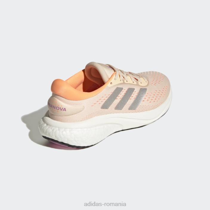 Adidas pantofi de alergare orange supernova 2 femei portocaliu/argintiu/liliac 2JBN22054