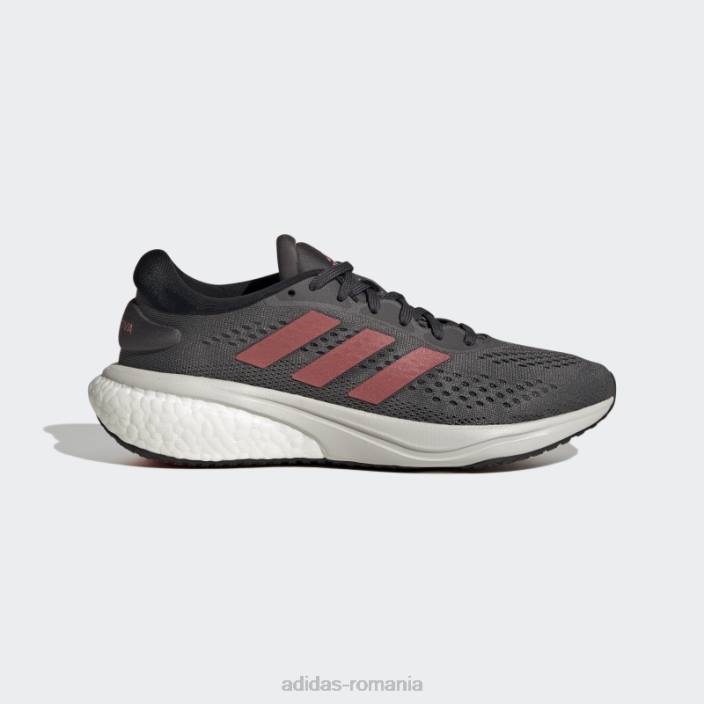 Adidas pantofi de alergare supernova 2 gri femei gri/rosu/negru 2JBN22123