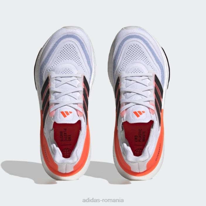 Adidas pantofi de alergare ultraboost light alb femei alb/negru/rosu 2JBN21949
