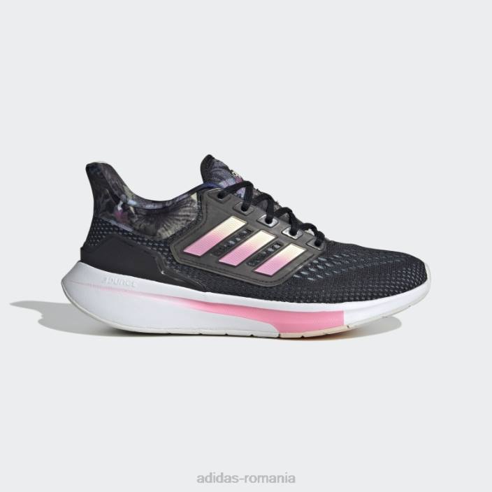 Adidas pantofi de alergat negri eq21 run femei negru/portocaliu/roz 2JBN22001
