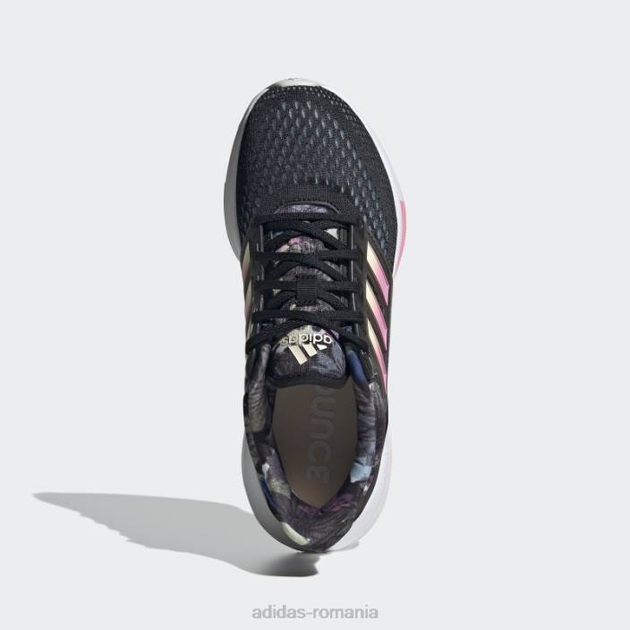 Adidas pantofi de alergat negri eq21 run femei negru/portocaliu/roz 2JBN22001