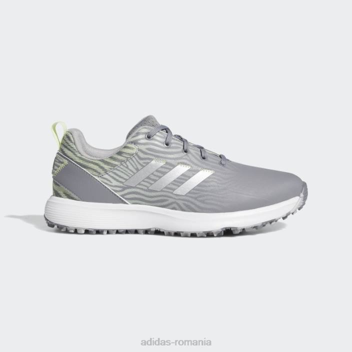 Adidas pantofi de golf gri pentru damă s2g fără vârfuri femei gri/argintiu/lime 2JBN22114