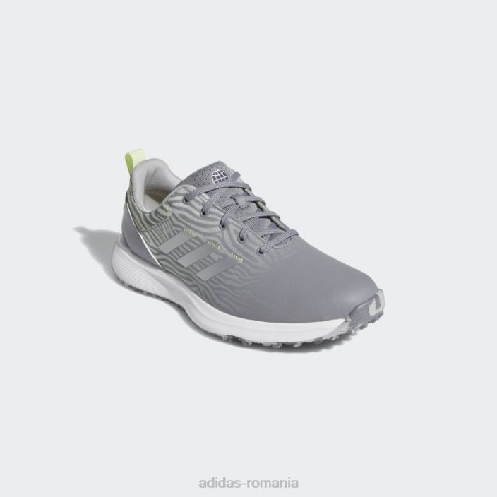 Adidas pantofi de golf gri pentru damă s2g fără vârfuri femei gri/argintiu/lime 2JBN22114