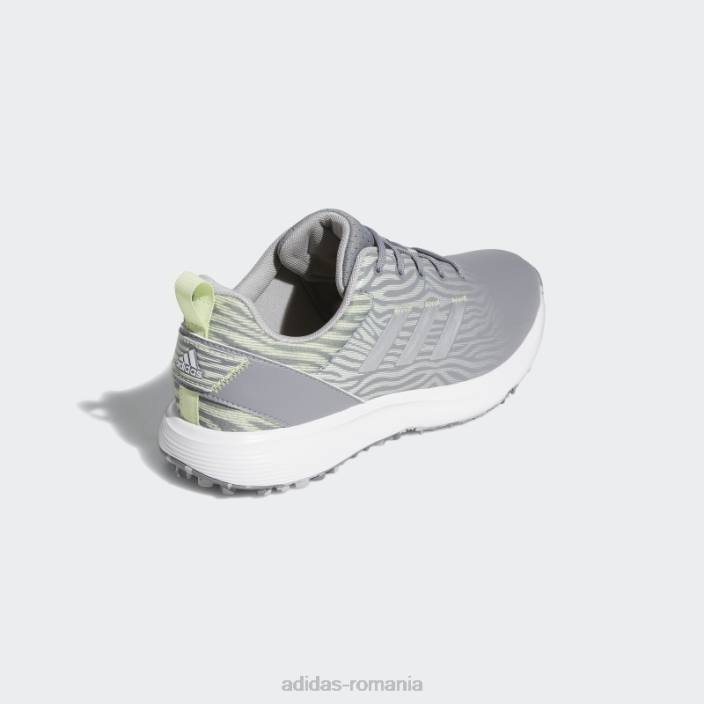 Adidas pantofi de golf gri pentru damă s2g fără vârfuri femei gri/argintiu/lime 2JBN22114