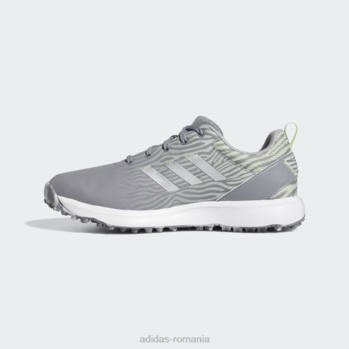 Adidas pantofi de golf gri pentru damă s2g fără vârfuri femei gri/argintiu/lime 2JBN22114