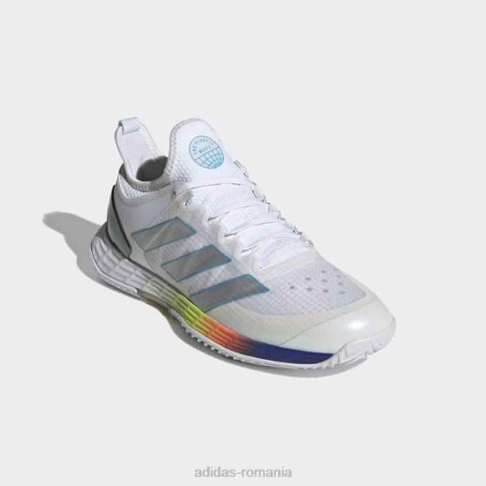 Adidas pantofi de tenis cyan adizero ubersonic 4 femei alb/argintiu/cian 2JBN22191