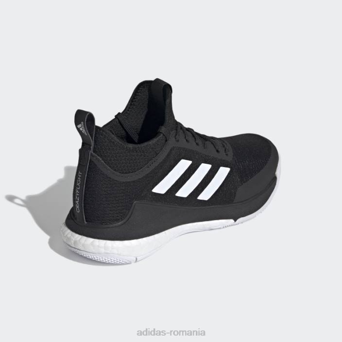 Adidas pantofi de volei crazyflight mid negri femei alb negru 2JBN22363