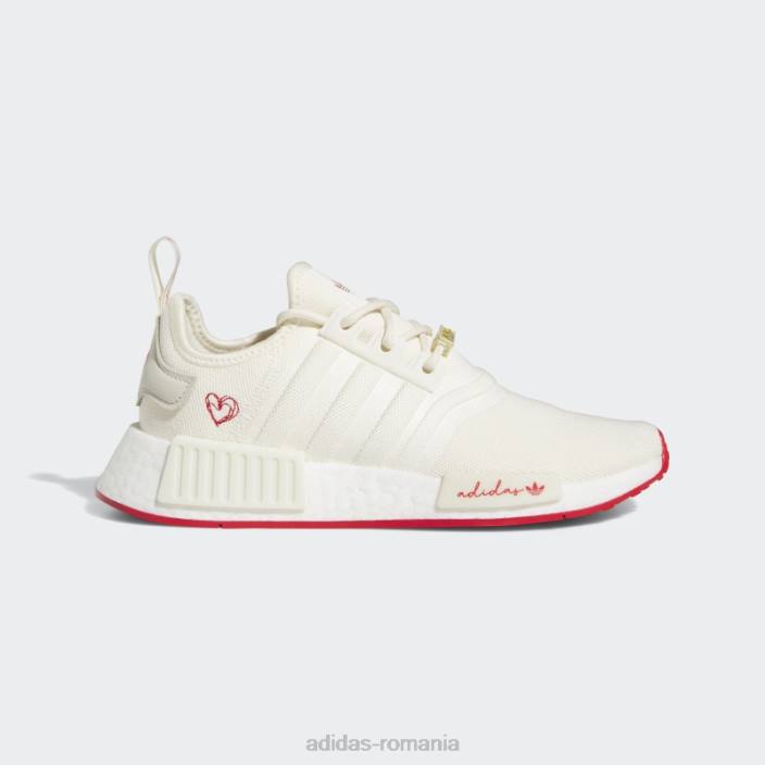 Adidas pantofi eleganti nmd-r1 stacojiu femei alb/stacojiu 2JBN21952