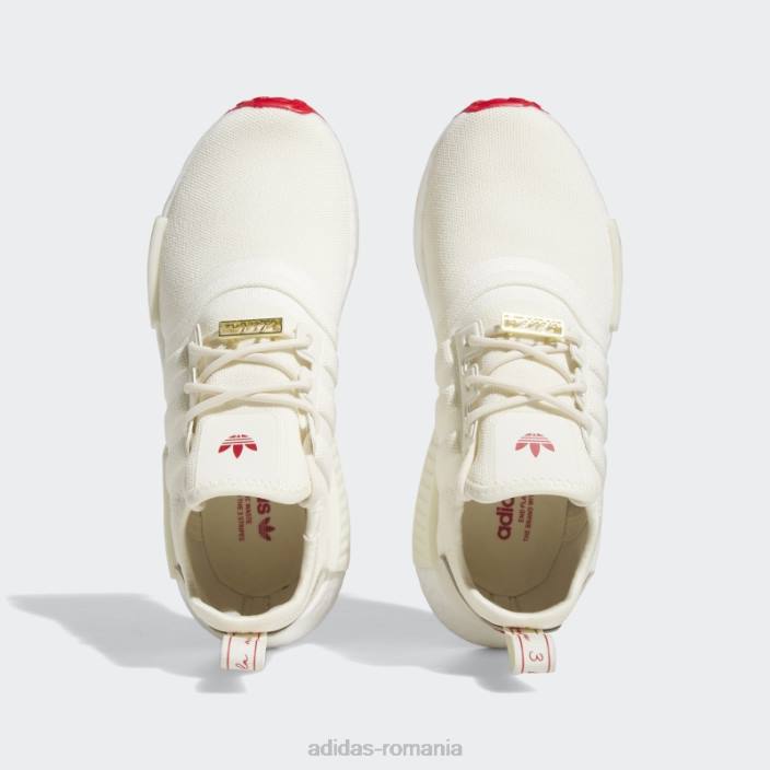 Adidas pantofi eleganti nmd-r1 stacojiu femei alb/stacojiu 2JBN21952