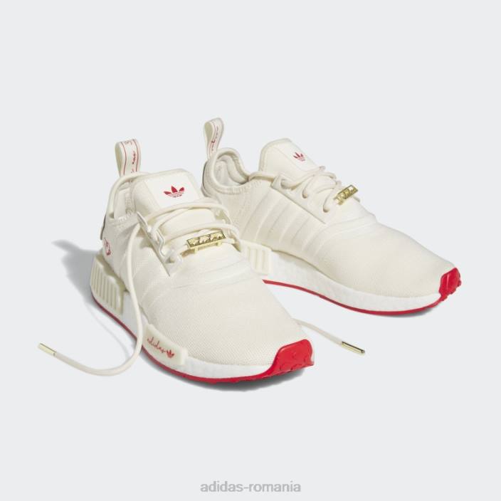 Adidas pantofi eleganti nmd-r1 stacojiu femei alb/stacojiu 2JBN21952