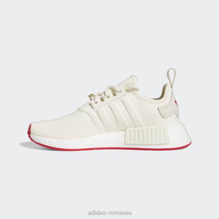 Adidas pantofi eleganti nmd-r1 stacojiu femei alb/stacojiu 2JBN21952