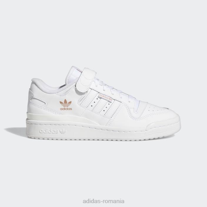 Adidas pantofi forum low rose gold metalizat femei alb/aur roz metalic 2JBN22155