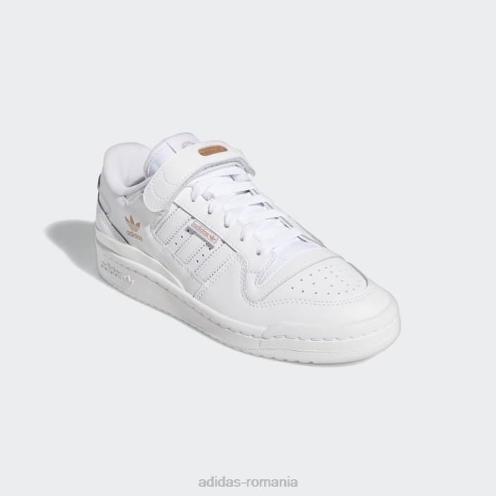 Adidas pantofi forum low rose gold metalizat femei alb/aur roz metalic 2JBN22155
