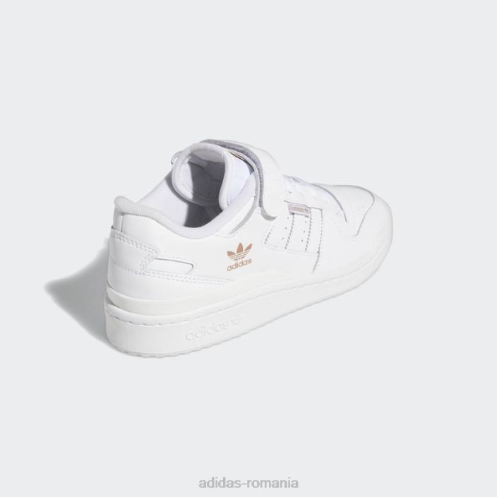 Adidas pantofi forum low rose gold metalizat femei alb/aur roz metalic 2JBN22155