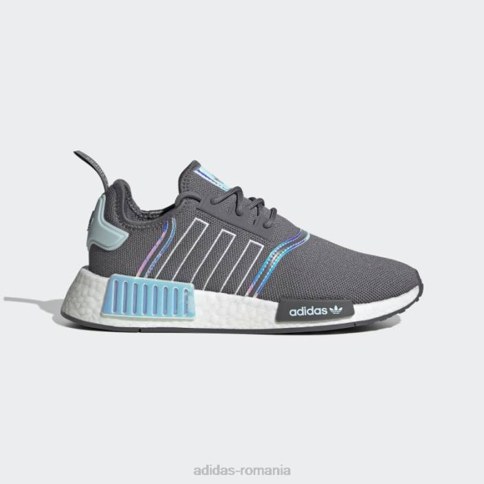 Adidas pantofi nmd-r1 gri fierbinte femei gri/albastru/alb 2JBN22221