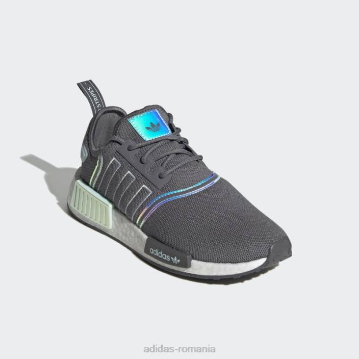 Adidas pantofi nmd-r1 gri fierbinte femei gri/albastru/alb 2JBN22221