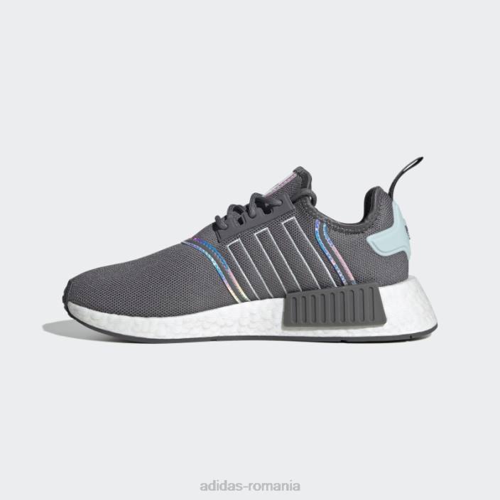 Adidas pantofi nmd-r1 gri fierbinte femei gri/albastru/alb 2JBN22221