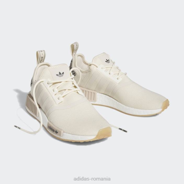 Adidas pantofi nmd-r1 taupe femei alb/taupe 2JBN21956