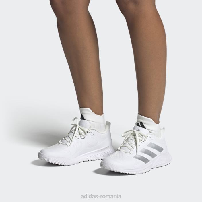 Adidas pantofi pentru echipa de teren alb bounce 2.0 femei alb/argintiu/gri 2JBN22318