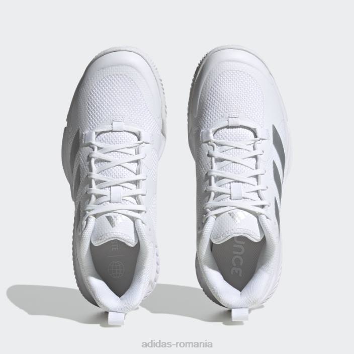Adidas pantofi pentru echipa de teren alb bounce 2.0 femei alb/argintiu/gri 2JBN22318