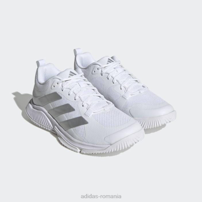 Adidas pantofi pentru echipa de teren alb bounce 2.0 femei alb/argintiu/gri 2JBN22318