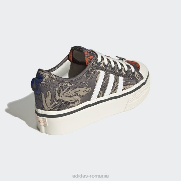 Adidas pantofi portocalii nizza platformă femei alb/portocaliu 2JBN22162
