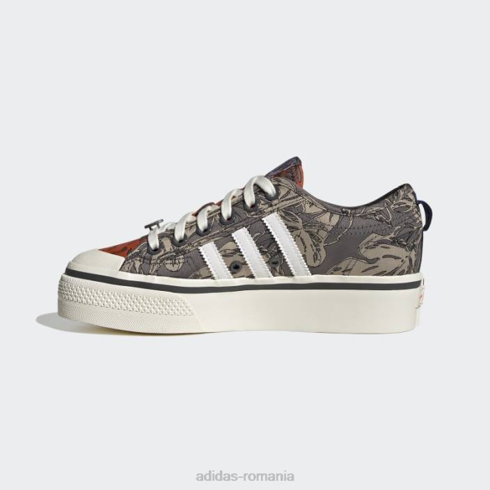 Adidas pantofi portocalii nizza platformă femei alb/portocaliu 2JBN22162